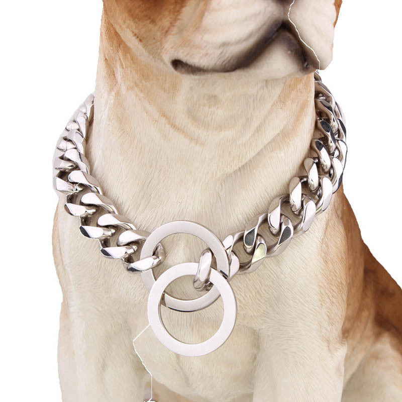 Edelstahl Halsband in schwarz, gold oder silber