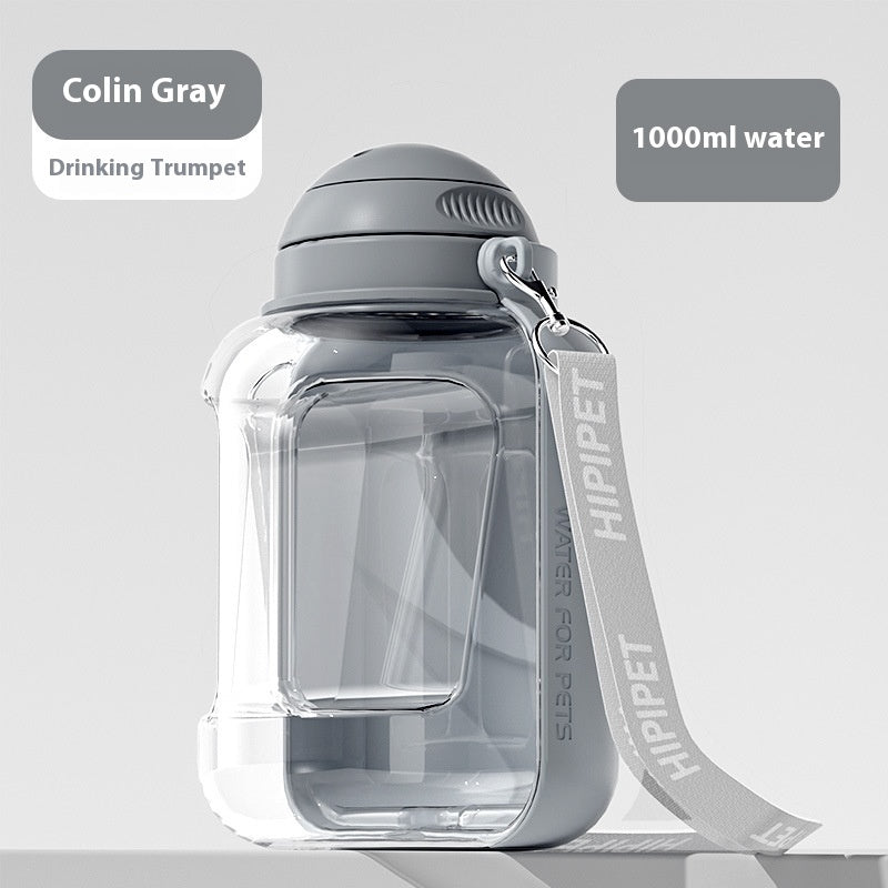 Tragbarer Wasser- und Futterspender mit integriertem Napf