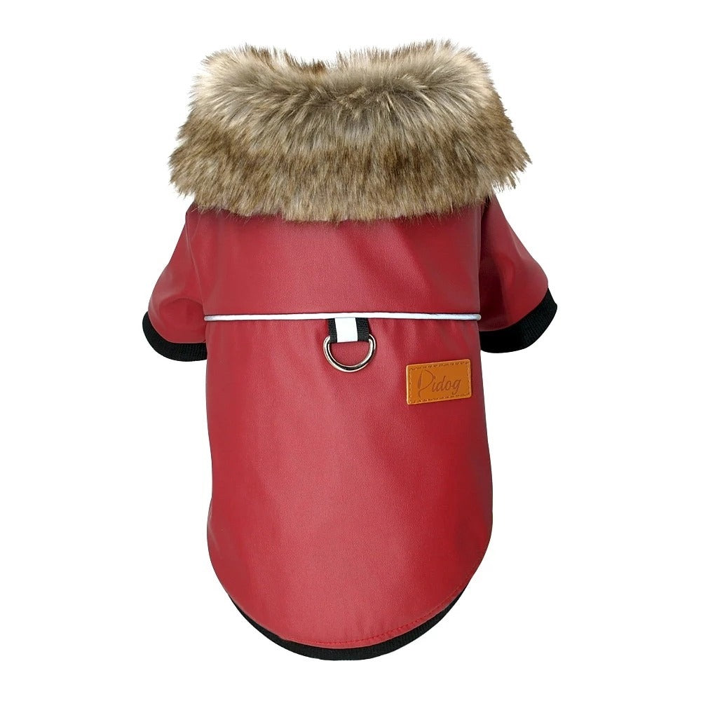 Lederjacke mit Fellkragen