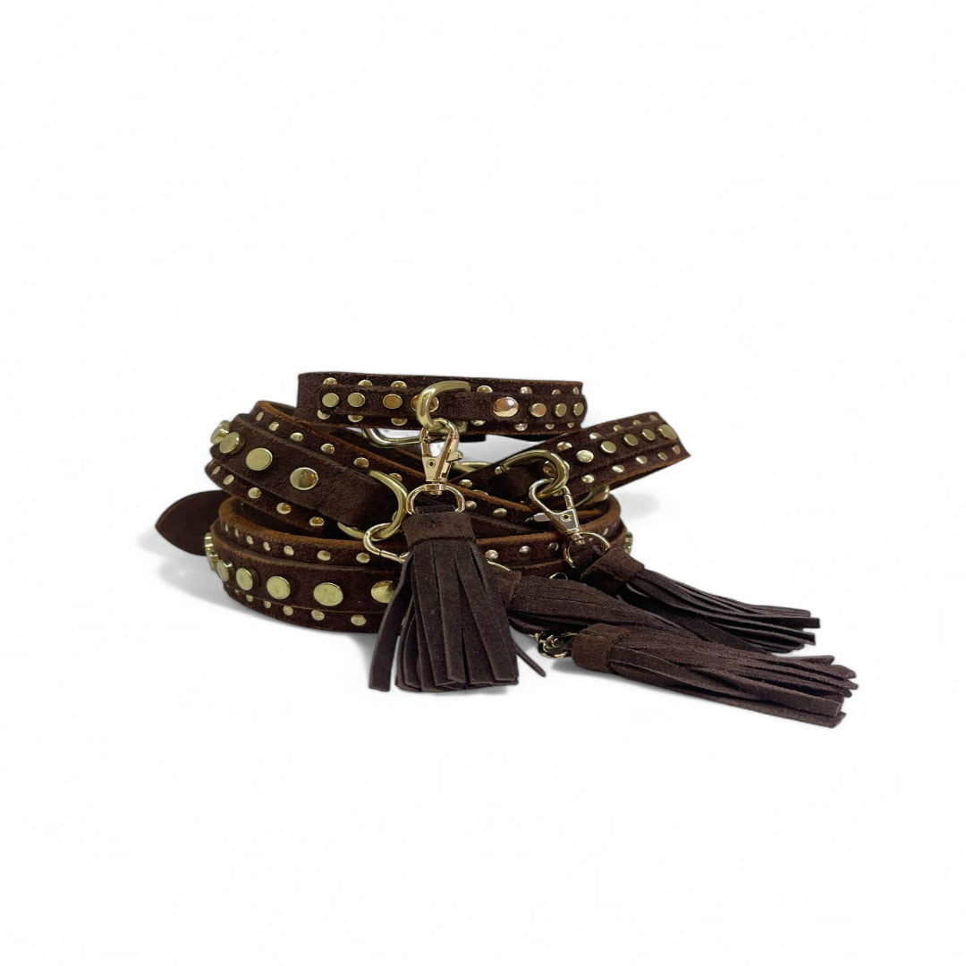 Wildleder Halsband mit Nieten