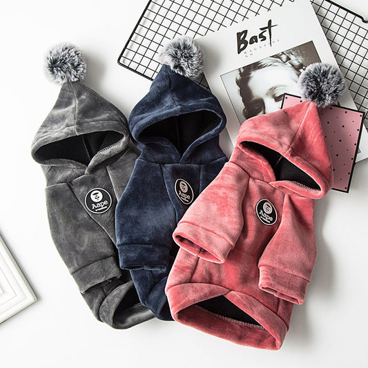 Flauschiger Hoodie mit Zipfelmütze