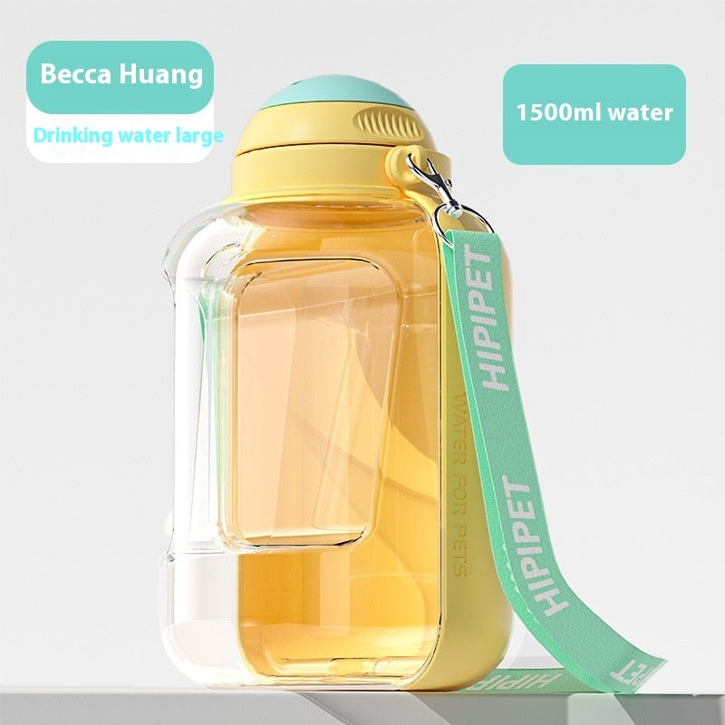 Tragbarer Wasser- und Futterspender mit integriertem Napf