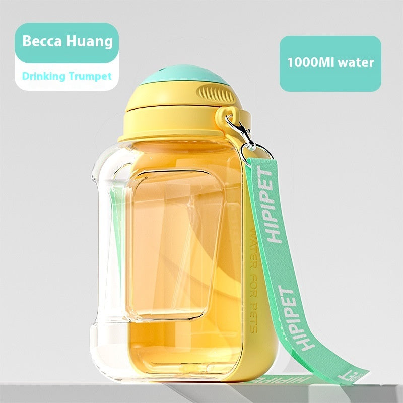 Tragbarer Wasser- und Futterspender mit integriertem Napf