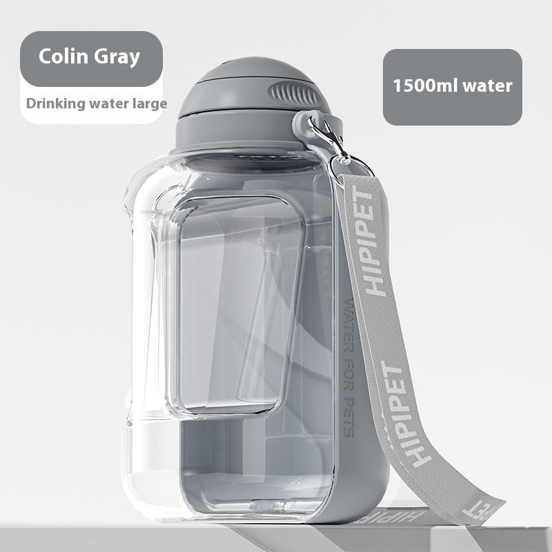 Tragbarer Wasser- und Futterspender mit integriertem Napf