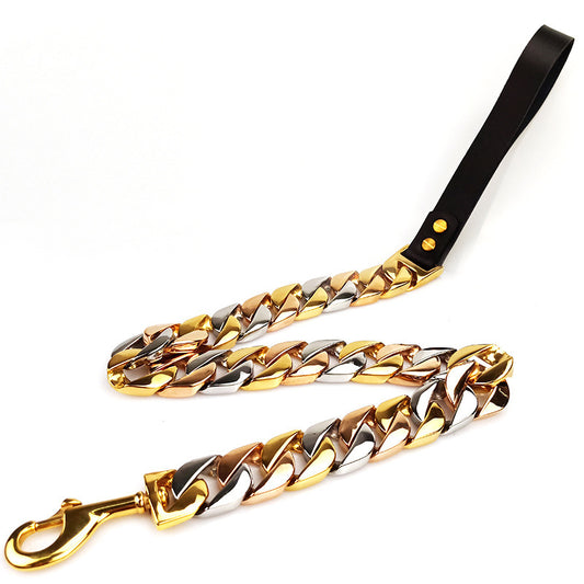 Edelstahlleine in gold-silbrig