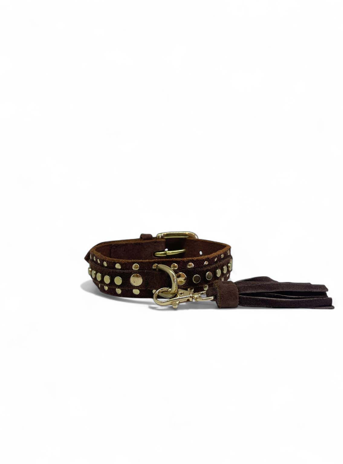 Wildleder Halsband mit Nieten